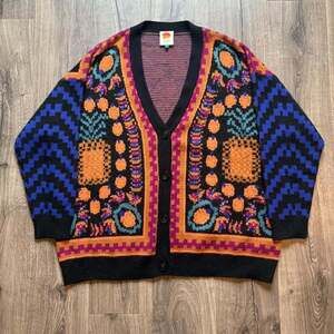 Farm Rio Pineapple Scarf Cardigan Sweater